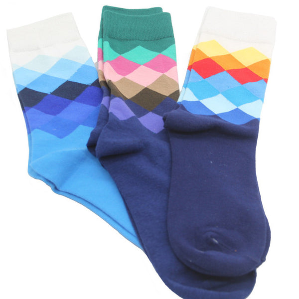 3 Pairs Cotton Colourful Socks