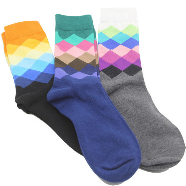 3 Pairs Cotton Colourful Socks