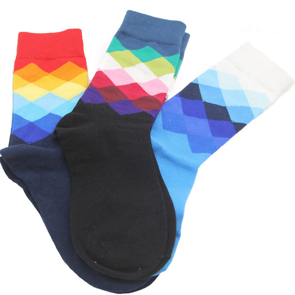 3 Pairs Cotton Colourful Socks