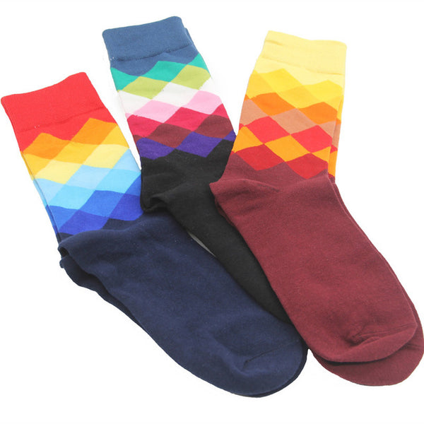 3 Pairs Cotton Colourful Socks