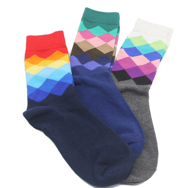 3 Pairs Cotton Colourful Socks
