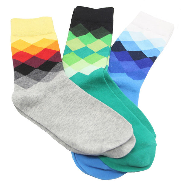 3 Pairs Cotton Colourful Socks