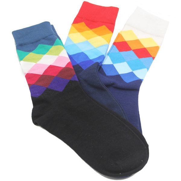 3 Pairs Cotton Colourful Socks