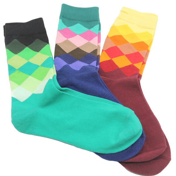 3 Pairs Cotton Colourful Socks