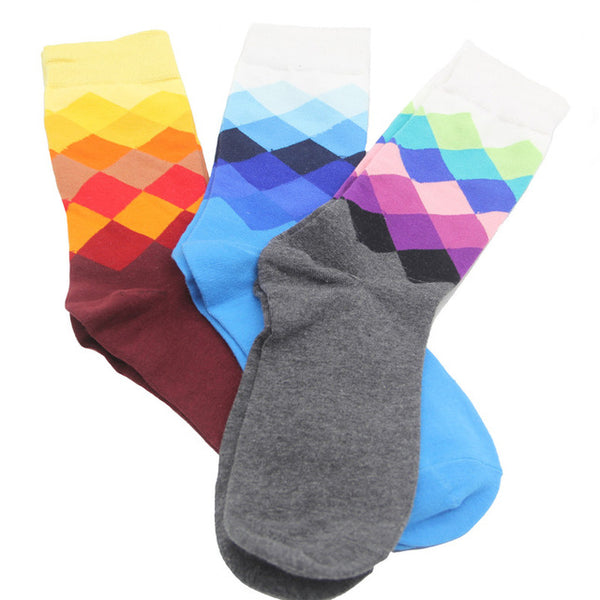 3 Pairs Cotton Colourful Socks