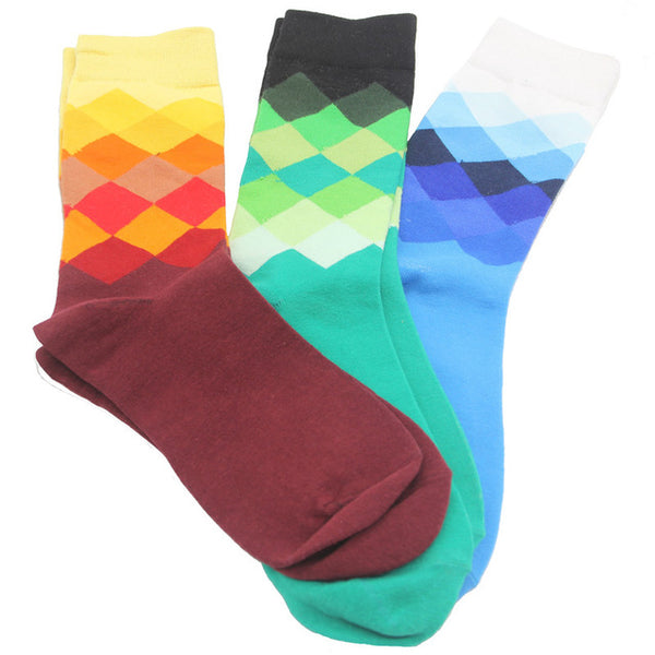 3 Pairs Cotton Colourful Socks