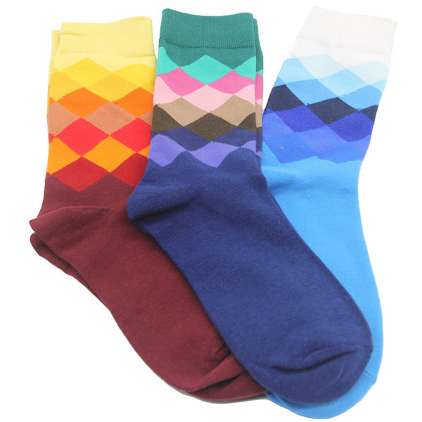 3 Pairs Cotton Colourful Socks
