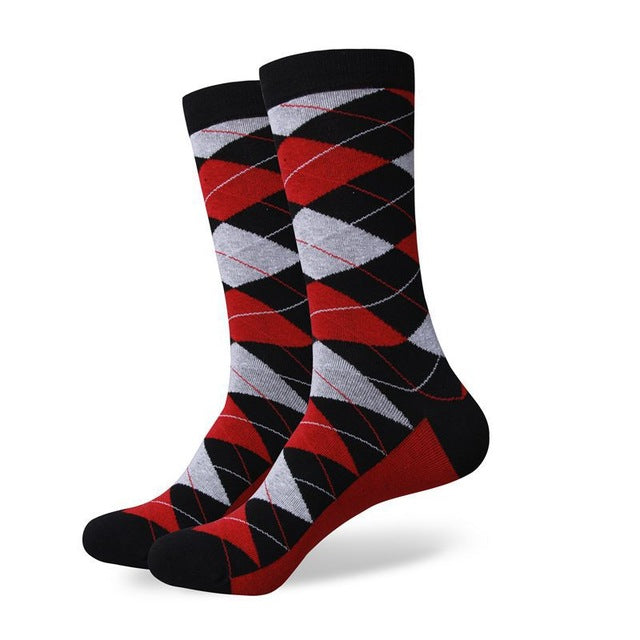 Colourful Chess Cotton Socks Unit