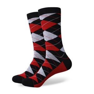 Colourful Chess Cotton Socks Unit