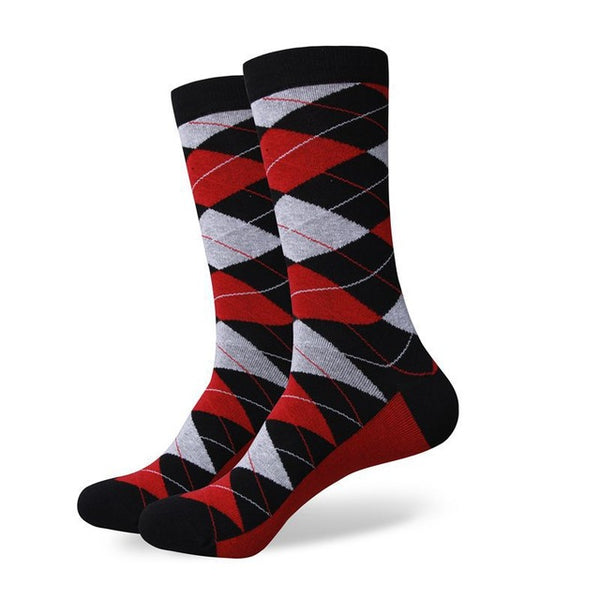 Colourful Chess Cotton Socks Unit