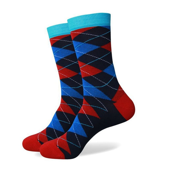 Colourful Chess Cotton Socks Unit
