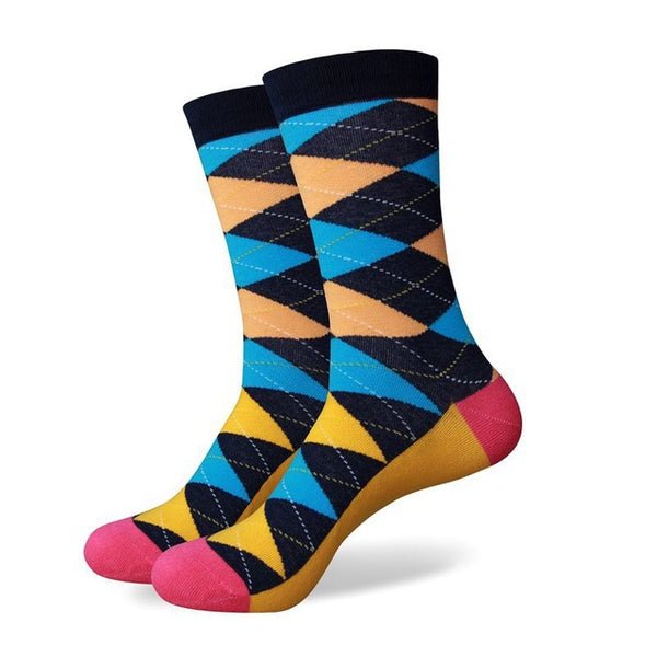 Colourful Chess Cotton Socks Unit