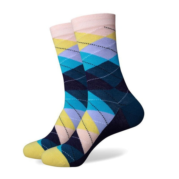 Colourful Chess Cotton Socks Unit