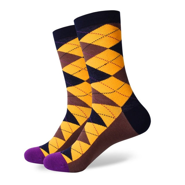 Colourful Chess Cotton Socks Unit