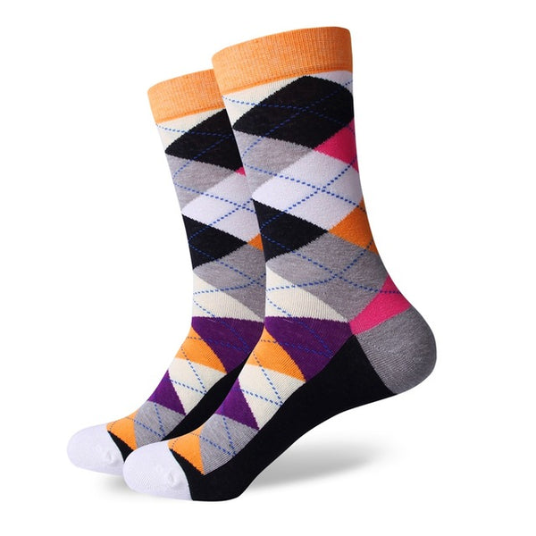 Colourful Chess Cotton Socks Unit