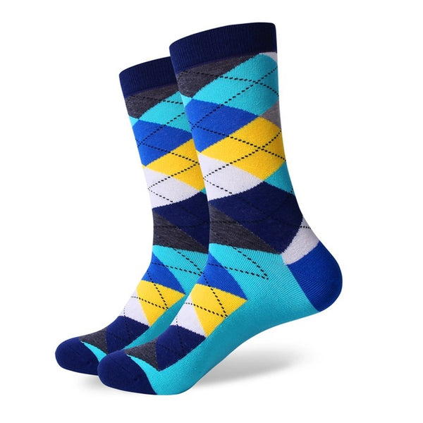 Colourful Chess Cotton Socks Unit