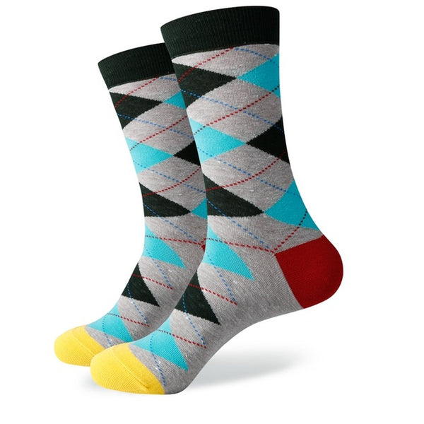 Colourful Chess Cotton Socks Unit