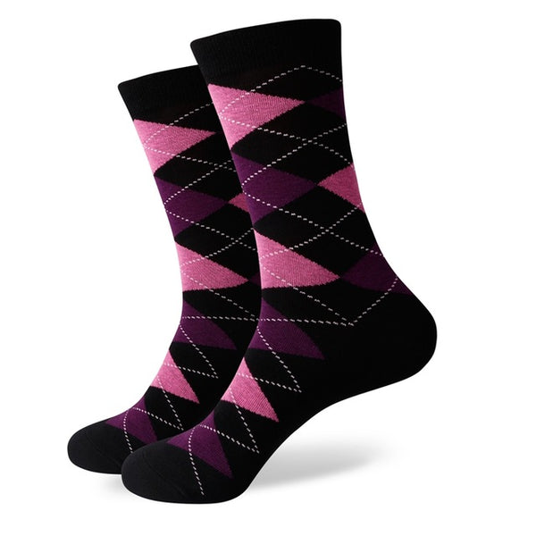 Colourful Chess Cotton Socks Unit