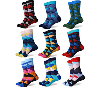 Colourful Chess Cotton Socks Unit